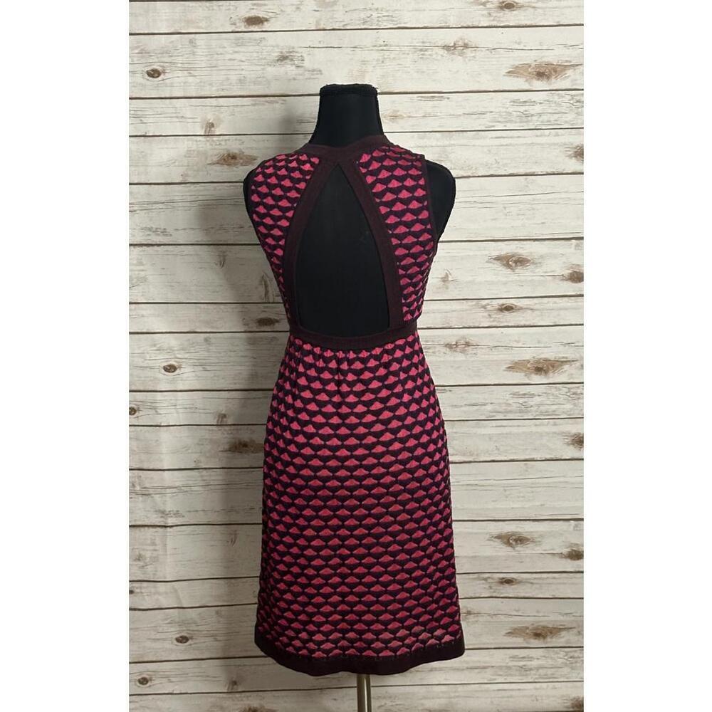 M Missoni pink/brown geometric sleeveless open back knit midi dress Size IT 40/4 - Picture 4 of 8